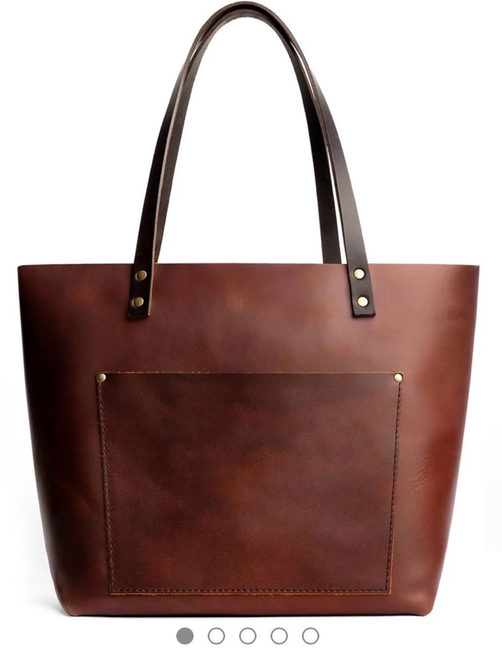 Portland Leather Goods- “Almost Perfect” Large Leather Tote Bag in Cognac - Picture 1 of 7